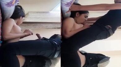 Desi muslim college GF gives blowjob after bunking class MMS