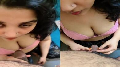 Busty muslim wife pinches and strokes dick to excite hubby
