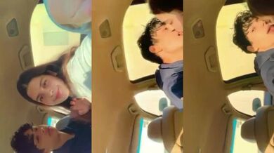 Hot Punjabi girl lip lock romance in car with rich lover MMS