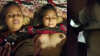 Uncle excites Bihari girl by pressing her boobs during sex