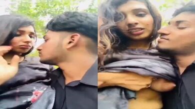 Muslim college girl tit sucked outdoors by desi gully boy