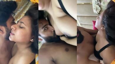 Kanpur wife moans during sex with bearded lover in bed MMS
