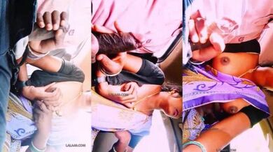 Horny Andhra bhabhi sucks and strokes big dick in moving car
