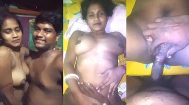 Bihari wife with pointy nipples enjoys selfie sex with lover
