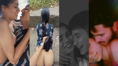 Desi college girl outdoor sex and romance with lover clips