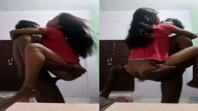 Devar fucks skinny bhabhi lifting her ass while standing MMS