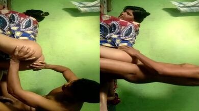 Round ass village wife enjoys quickie in doggy pose with BF