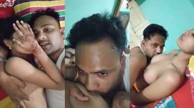 Bengali jija sucks boobs and makes MMS with shy desi sali
